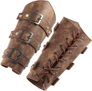 Renaissance Costume Arm Bracers Medieval Costume Props for Knight LARP Cosplay