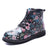 Classic Waterproof Shoes for Girl Toddler Zip Flower Walking Boots