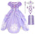 Princess Sofia the First Girls Party Dress up Puff Sleeve Ankle Length Sequined Tulle Fancy Kids Birthday Cosplay Costume Dress