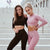 Ensemble Women Thumb Hole Sportswear Fitness Sport Suit Yoga Seamless Sexy Crop Top Tracksuit Workout Gym Wear Running Clothing