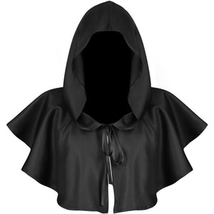 Halloween Grim Cowl Cloak Medieval Wicca Pagan Hood Hat Cosplay Costumes Hooded Poncho for Men Women