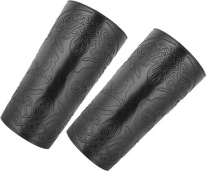 Renaissance Costume Accessories Leather Bracers Medieval Costume Props for LARP Cosplay