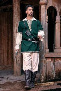 Mens Medieval Costume Renaissance Tunic Viking Knight Pirate Vintage Warrior LARP Costume