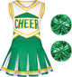 Girls Cheerleader Costume Cheerleading Outfit for Halloween Party