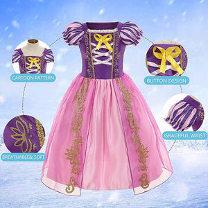 Rapunzel Dress for Girls Halloween Costume Princess Dress Up