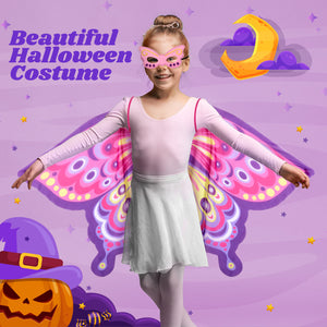 Butterfly Wings Halloween Costumes Fairy Shawl for Girls