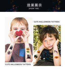 Halloween Temporary Tattoos For Kids,10 Packs Mixed Styles Glow In The Dark Tattoos for Boys and Girls