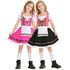 Children German Oktoberfest Costume Girl Plaid Dirndl Dress Bavaria Traditional Beer Wench Maid Cosplay National Costume