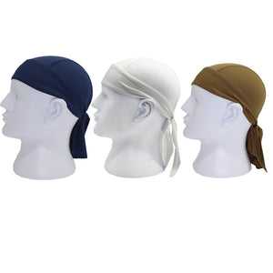 Moisture Wicking Beanie Cap Pirate Hat Bandana Skull Cap Sports Quick Drying for Men and Women Pack of 3