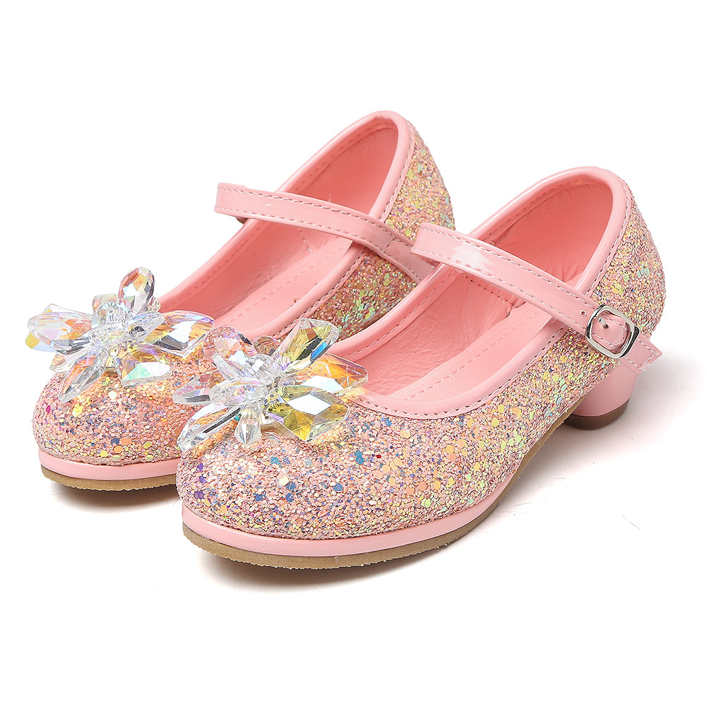 Kids Girls Loafers Comfy Mary Jane Low Heel Flat Dress Flower Strap School  Shoes | eBay