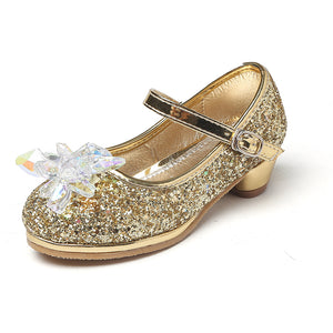 Girl's Cosplay Princess Shoes Low Heel With Crystal Flower(Toddler/Little Kid)