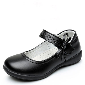 Girl Uniform Leather Mary Jane Flat Shoes(Toddler/Little Kid/Big Kid)