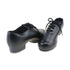 Black Lace up Tap Jazz Shoes for Adult Leather Dance Shoes for Men