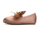 Chiximaxu Little Girls Satin Ballerina Slip on Mary Jane with Bow Casual School Dress Flat Shoes