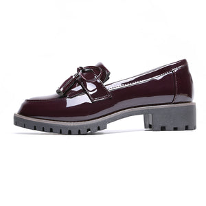 Women's Slip on Loafer Flats Tassel Casual Work School Low Heel Shoes for Girl