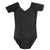 Classic Girl Short Sleeve Leotard Black Gymnastics Ballet Dance Bodysuit