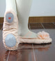 Kid Girl's Canvas Ballet Dance Yoga Slippers with Flower