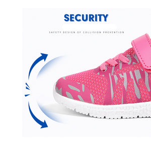 Little Kids Girls Non-Slip Strap Athletic Breathable Mesh Sneakers Running Tennis Shoes