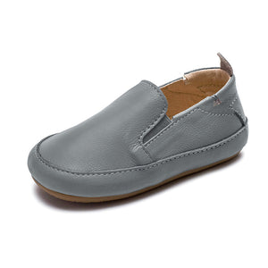 Kids' Faux Leather Slip-on Moccasins, Casual Loafers, Comfortable Flats