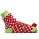 Baby Girl Christmas Tree Socks Ruffled Bow knot Red