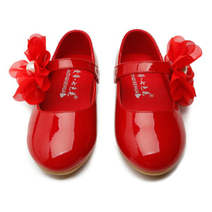 Girls Ballerina School Flower Flat Shoes (Toddler/Little Kid/Big Kid)