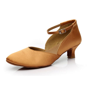 Classic Closed Toe Satin Ballroom Shoe for Women 1.8" /2.7''Heel