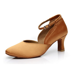 Classic Closed Toe Satin Ballroom Shoe for Women 1.8" /2.7''Heel