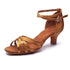 Latin Dance Shoes for Women Satin Indoor Ballroom Shoes