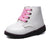 Girl's Lace-Up Ankle Boots, Waterproof Side Zipper Rain Shoes
