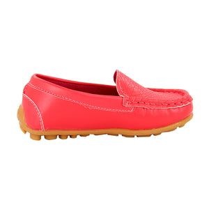 Boys Girls Loafer Shoes Soft Synthetic Leather Slip On Moccasin Flat Boat Dress Shoes(Toddler/Little Kid/Big Kid)