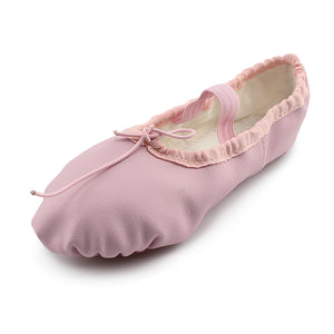 Leather Dance Performa Shoes for Kids Girls Ballet Gymnastic Flats
