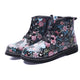 Classic Waterproof Shoes for Girl Toddler Zip Flower Walking Boots