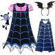 Little Girls Halloween Vampire Cosplay Cartoon Vampirina Dress Kids Frock