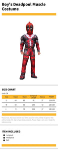 Boys Marvel Deadpool Children Muscle Movie Halloween Carnival Party Cosplay Costume