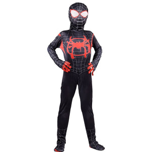 Child Marvel Comics Superhero Parallel Universe Black spider boy Miles Morales Kids Halloween Cosplay Costume