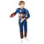 Child Marvel Comics The Superhero Captain America Halloween Cosplay Carnival Fancy Jumpsuit Party Costume