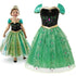 Anna Princess Dress for Baby Girl Floral Party Dress Kid Cosplay Clothes Halloween Costume