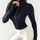 Women's  Long Sleeves Crop top  Sports Jersey Slim Fit shirt Fitness Yoga Top Winter Workout Jacket Female Gym Shirts
