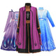 Fancy Snow Queen 2 Princess Anna Dress+Coat+Pants Cosplay Costume for Girls Elsa Clothing Set Winter Christmas Fairy Tale Frcoks