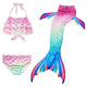 Girls Mermaid Tails Swimming Dresses Cosplay Costume Beach Clothes Little Children Mermaid Swimsuit for Kids Swimmable Costumes