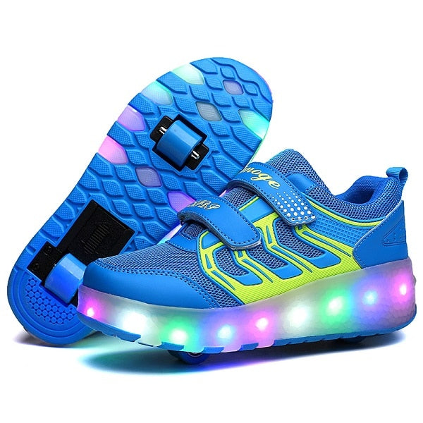 Unisex LED Shoes High Top Light Up Sneakers for Girls Boys USB Charging