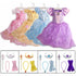 Little Girls Princess Rapunzel Cinderella Sleeping Beauty Belle Dress up Costume with Accessories Kids Elsa Anna Jasmine Cosplay