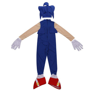 Childs Heroic Hedgehog Jumpsuit Sonic Faster Trick Or Treater Kids Halloween Costume