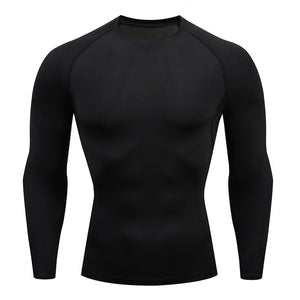 Men Running T Shirt Fitness Tight Long Sleeve Sport tshirt Training Jogging Shirts Gym Sportswear Quick Dry