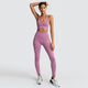 Seamless Workout Set Sport Leggings Top Set Yoga Outfits for Women Sportswear Athletic Clothes Gym Sets