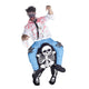 Halloween Costume For Adult Scary Skull Cosplay Men Skeleton Piggyback Costume