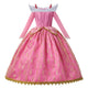 Flower Girls Wedding Party Pink Ball Gown for Girls Christmas New Year Dancing Dress Kid Sleeping Beauty Princess Aurora Costume