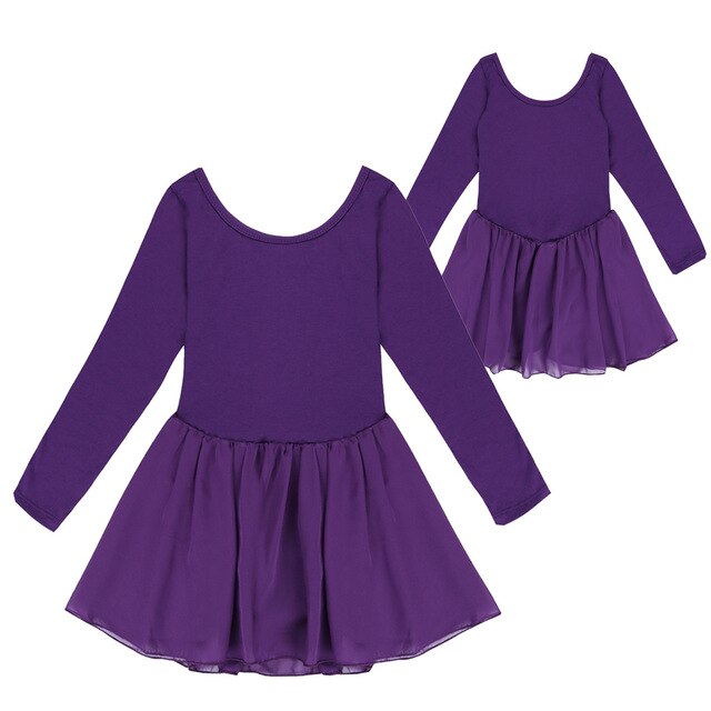 thumbnail image 2 of Girls Ballet Leotard With Attached Skirt – Gymnastics Dance Costume For Lyrical & Ballerina 2 of 6