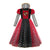 Alice's Wonderland Movie Cosplay Red Queen Dress for Kids Queen of Heart Girls Halloween Princess Outfit Gown