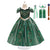 Vintage Dark Green Party Dress for Girls Flower Girls Wedding Ball Gown Kids Anna Costume Snow Queen Princess Christmas Vestidos